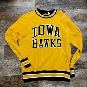 Tailgate Iowa Hawkeye Ringer Sweatshirt - women's small